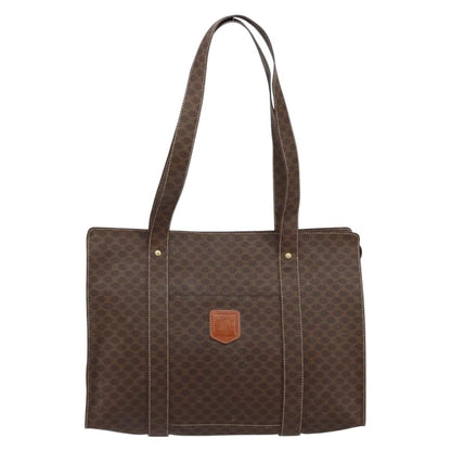 Celine Vintage Macadam Tote bag Canvas, BROWN, CANVAS, Tote bag