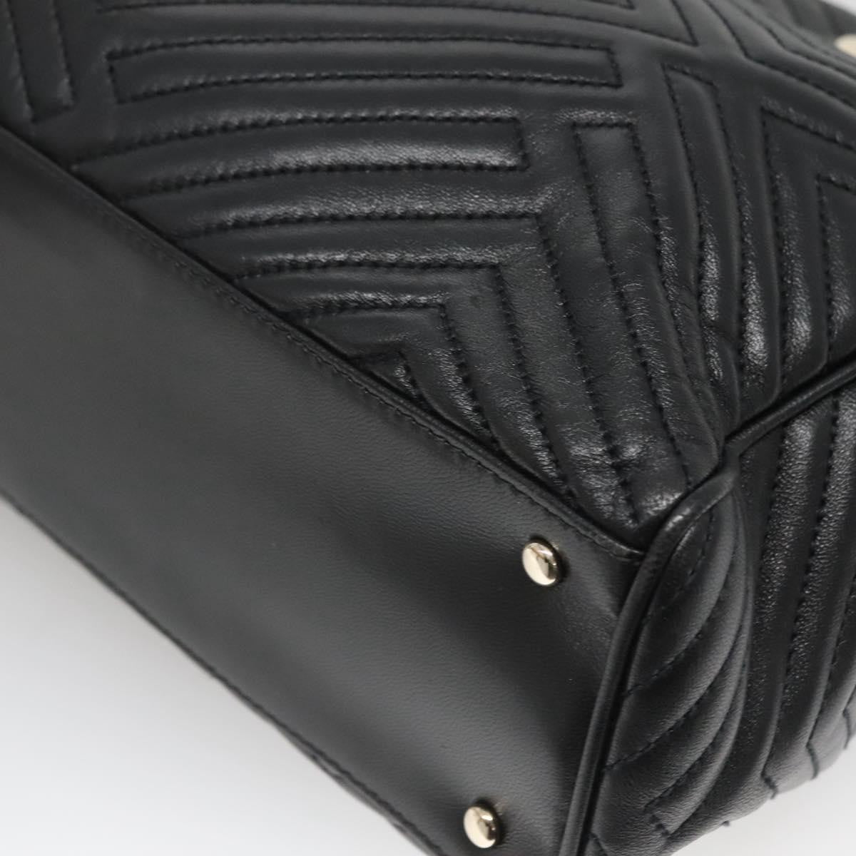 Bally Vintage Handbag Quilted Leather, BLACK, LEATHER, Handbag