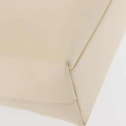 Prada Vintage Tote Leather, WHITE, LEATHER, Handbag