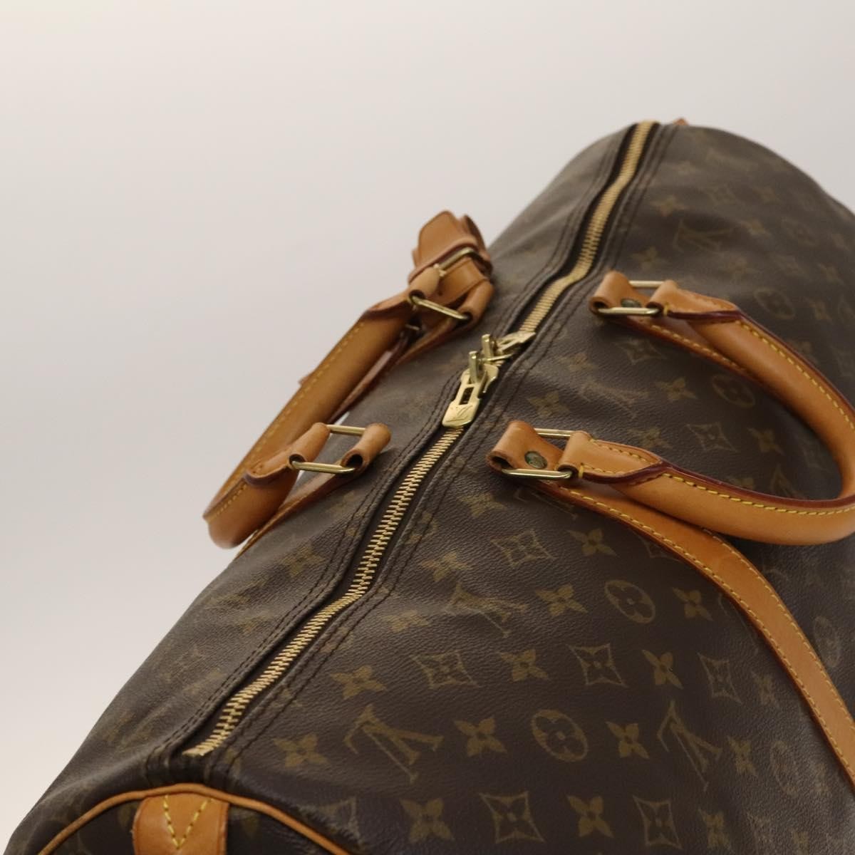 Louis Vuitton Keepall Bag Monogram Canvas, BROWN, CANVAS, Travel bag