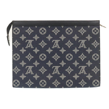 Louis Vuitton Pochette Voyage Limited Edition Chapman Savane Monogram Canvas, NAVY, CANVAS, Clutche & pouche