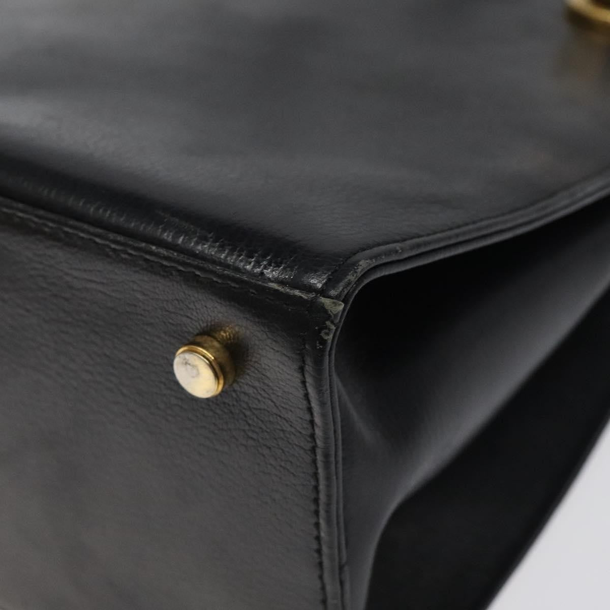 Salvatore Ferragamo Gancini Shoulder Bag Leather, BLACK, LEATHER, Shoulder bag