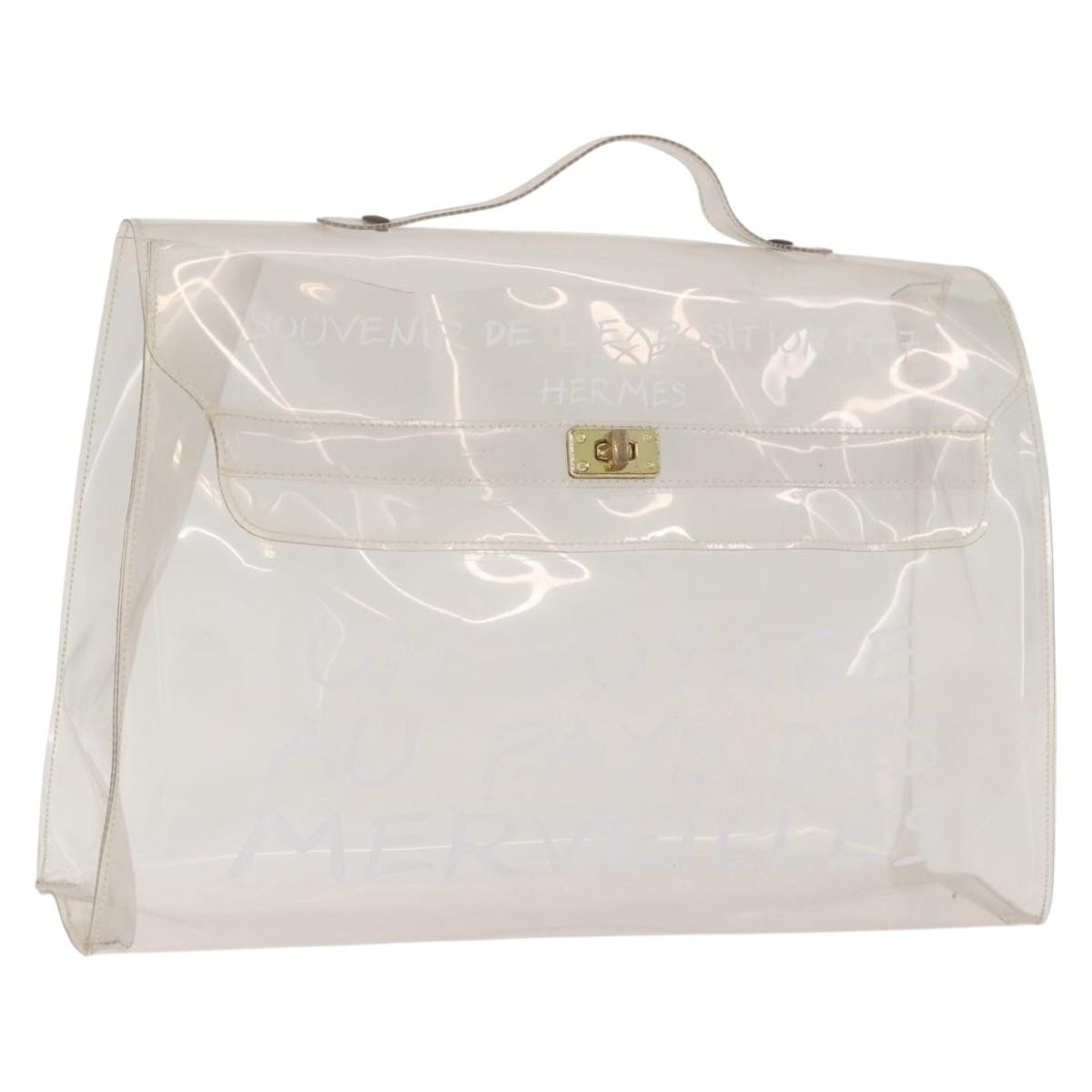 Hermes Kelly Handbag Vinyl, Clear, Plastic, Handbag
