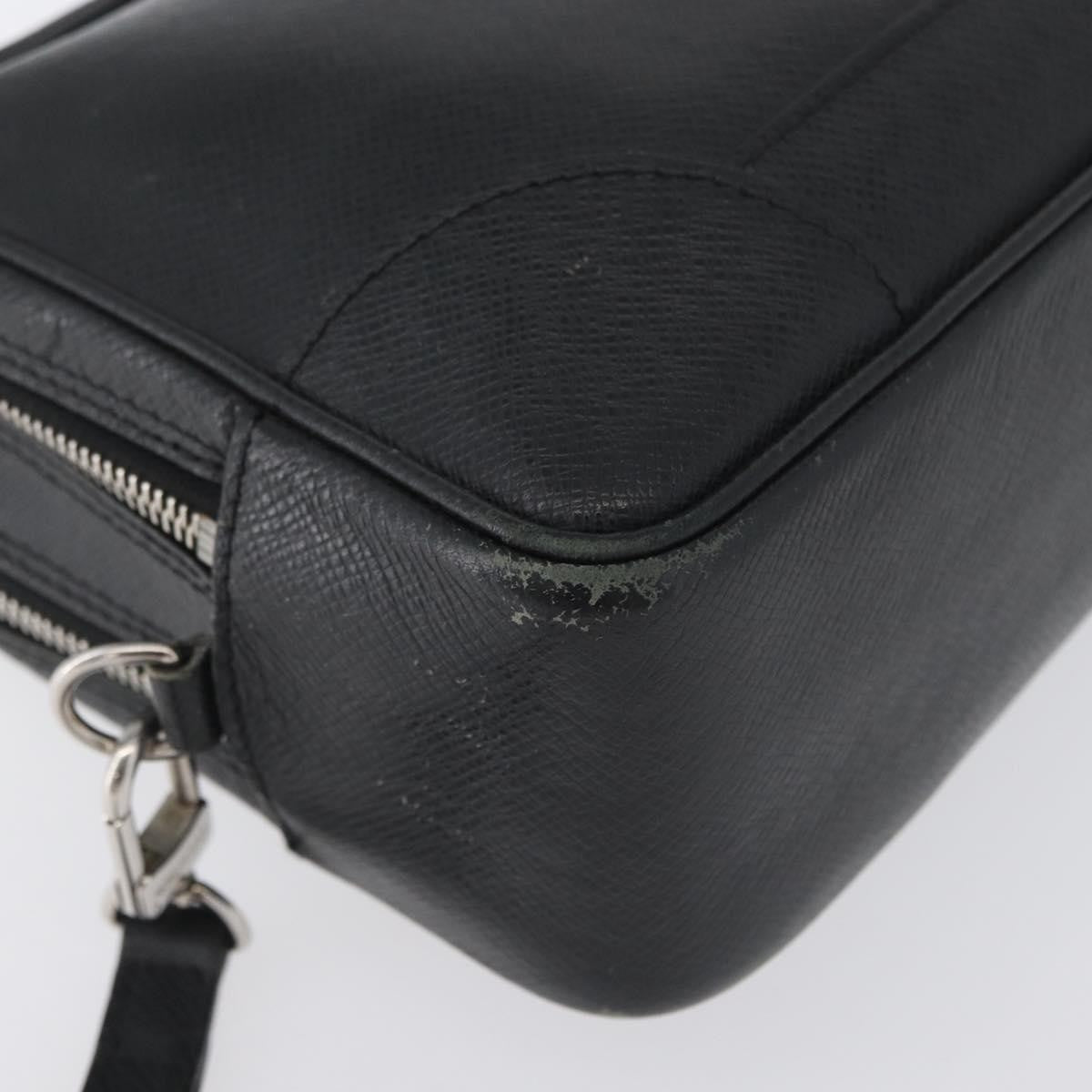 Louis Vuitton Pavel Handbag Taiga Leather, BLACK, LEATHER, Clutche & pouche