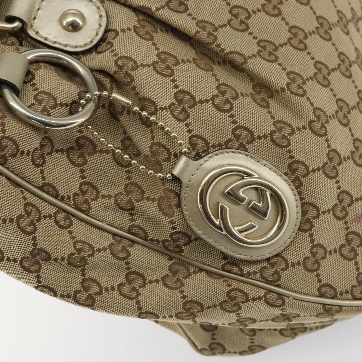 Gucci Sukey Top Handle Tote GG Canvas, BEIGE, CANVAS, Tote bag