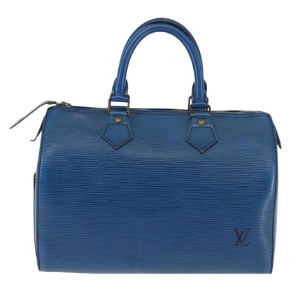 Louis Vuitton Speedy Handbag Epi Leather, BLUE, LEATHER, Handbag
