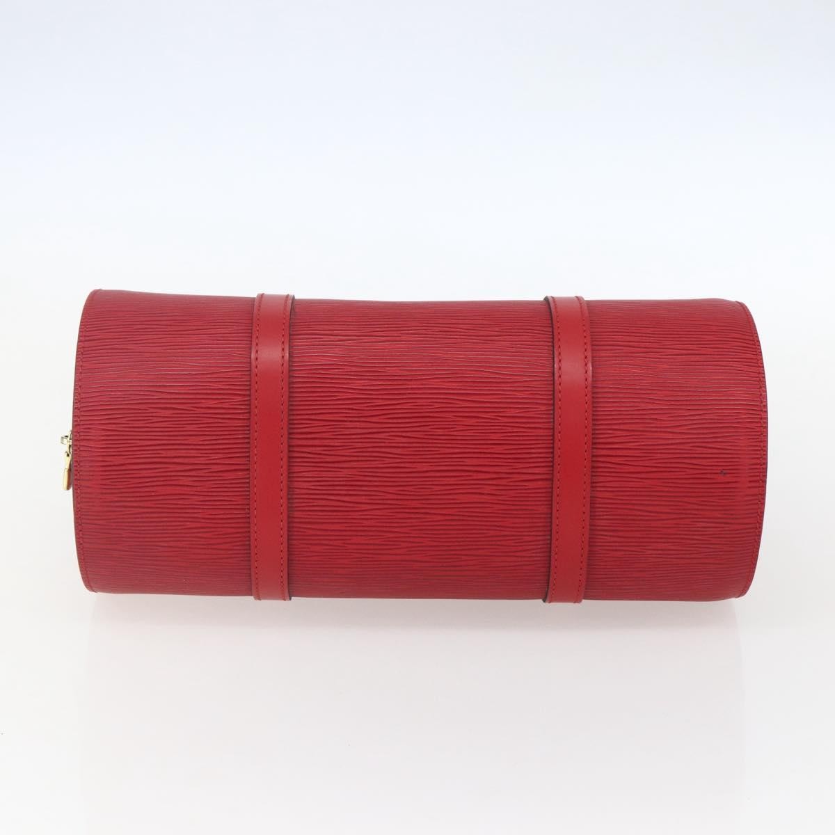 Louis Vuitton Soufflot Handbag Epi Leather, RED, LEATHER, Shoulder bag