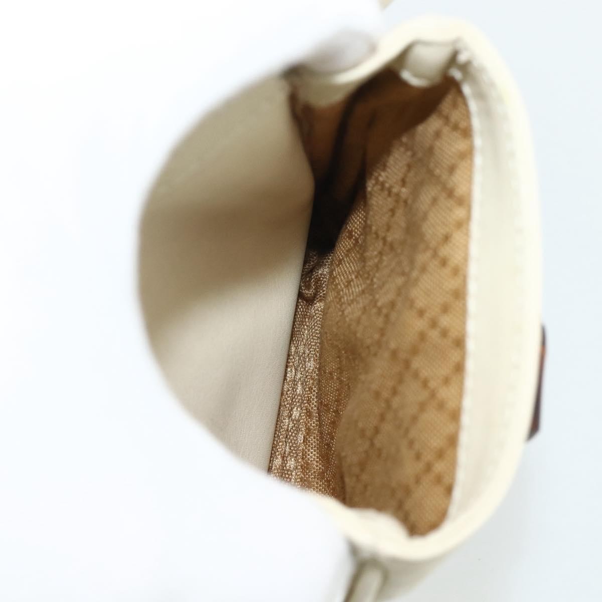Gucci Vintage Bamboo Backpack Leather, White, Leather, Backpack