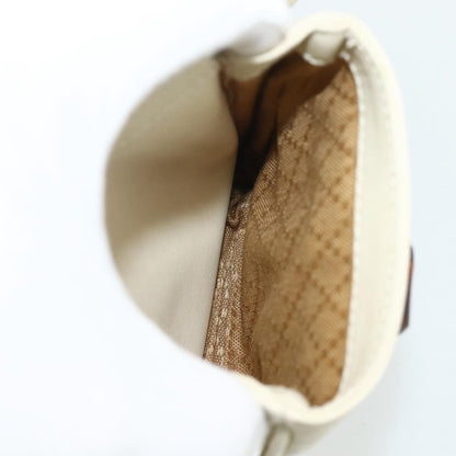Gucci Vintage Bamboo Backpack Leather, White, Leather, Backpack