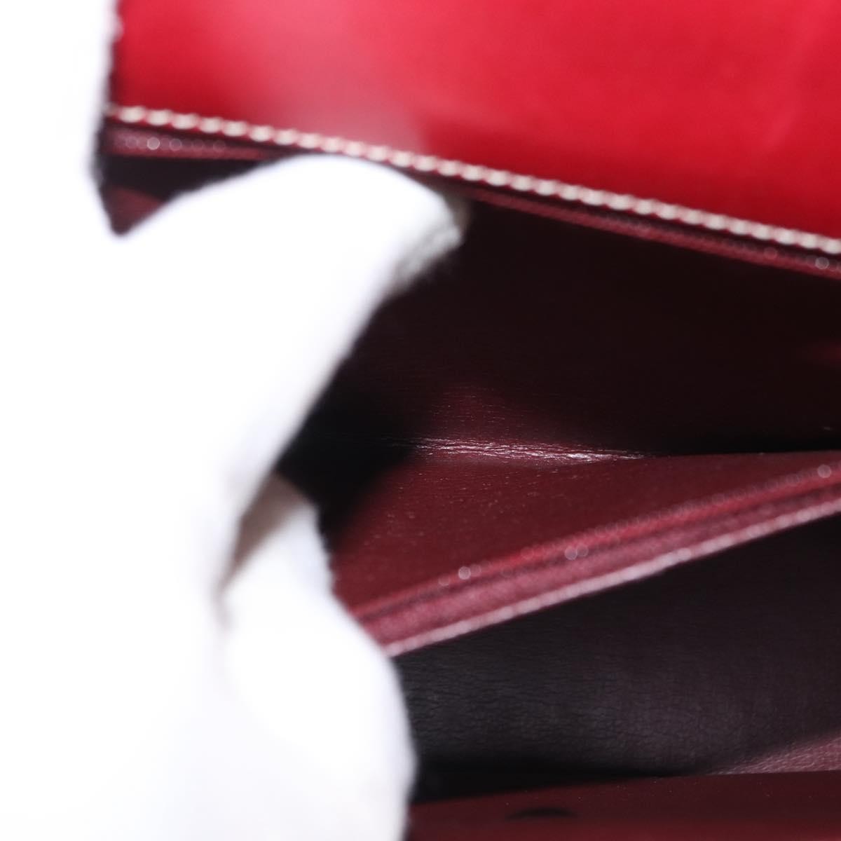Christian Dior Vintage CD Logo Shoulder Bag Leather, RED, LEATHER, Shoulder bag