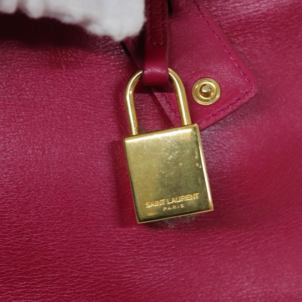 Saint Laurent Sac de Jour Carryall Bag Leather, PINK, LEATHER, Handbag