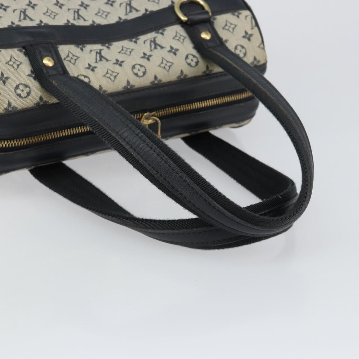 Louis Vuitton Josephine Handbag Mini Lin, BLUE, CANVAS, Handbag