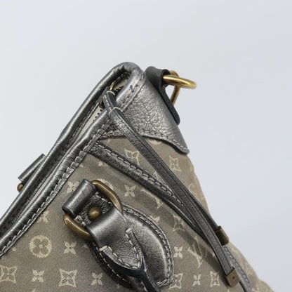 Louis Vuitton Angele Handbag Mini Lin, GRAY, CANVAS, Handbag