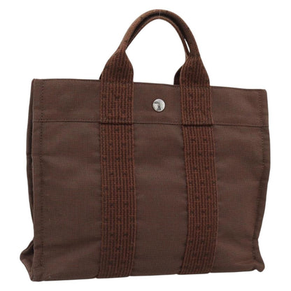 Hermes Fourre-tout Herline Fourre-tout Herline, Brown, Canvas, Tote Bag
