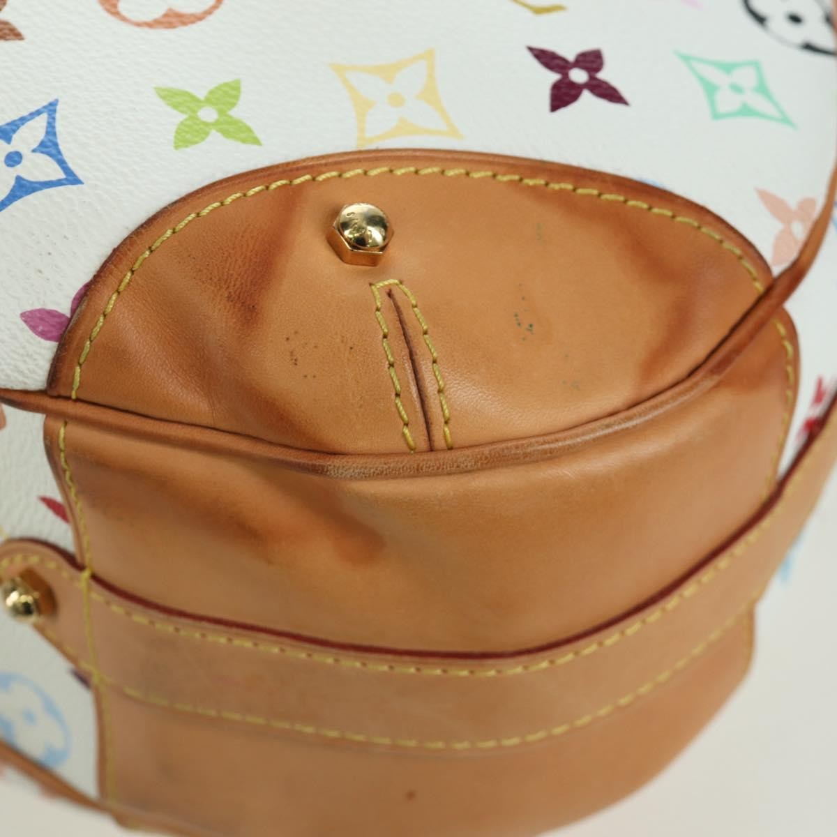 Louis Vuitton Greta Handbag Monogram Multicolor, White, Canvas, Shoulder Bag