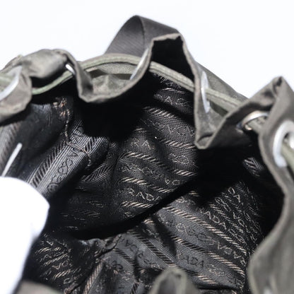 Prada Front Pocket Backpack Tessuto, Khaki, Nylon, Backpack