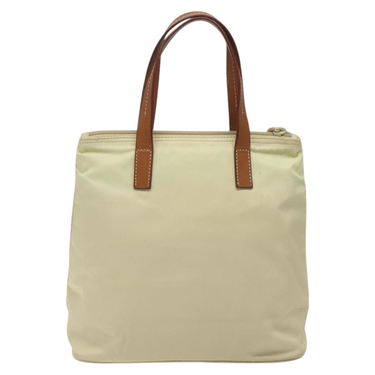 Prada Vintage Tote Tessuto, White, Nylon, Tote Bag