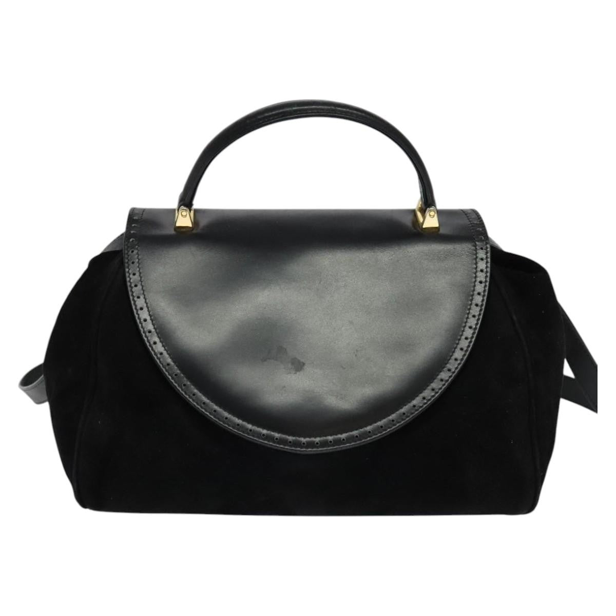 Salvatore Ferragamo Flap Handbag Leather, BLACK, LEATHER, Handbag