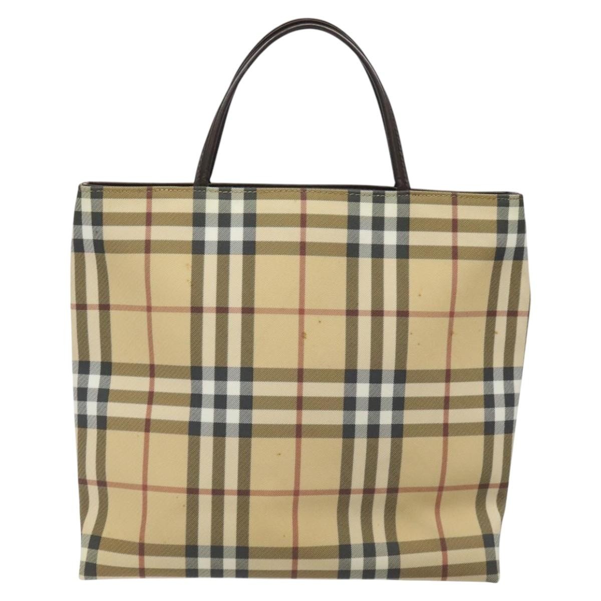 Burberry Nova Check Tote canvas check pattern, BEIGE, CANVAS, Tote bag