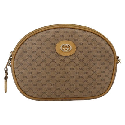 Gucci Micro GG supreme shoulder bag GG canvas, Beige, PVC, Shoulder Bag