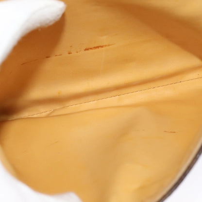 Celine Vintage Macadam Shoulder Bag Canvas and Leather, BROWN, CANVAS, Shoulder bag