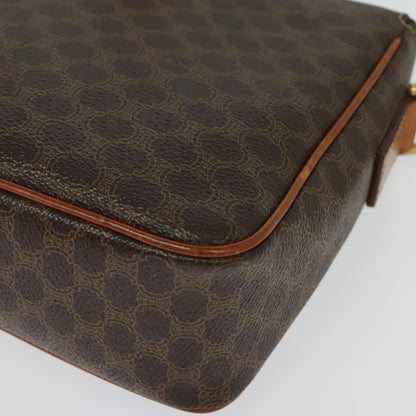 Celine Macadam Shoulder Bag PVC Leather, BROWN, CANVAS, Shoulder bag
