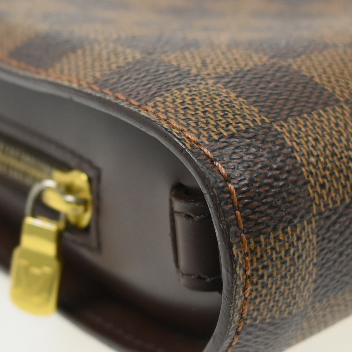 Louis Vuitton Pochette Saint Louis Damier, Brown, Canvas, Clutch