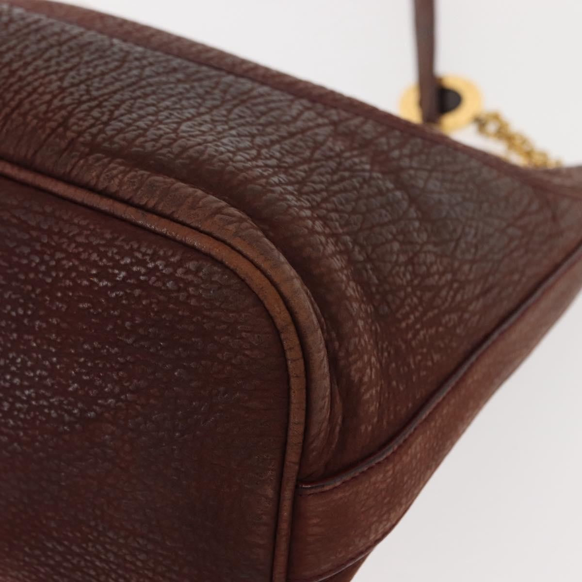 Bvlgari Medallion Frame Shoulder Bag Leather, BROWN, LEATHER, Shoulder bag