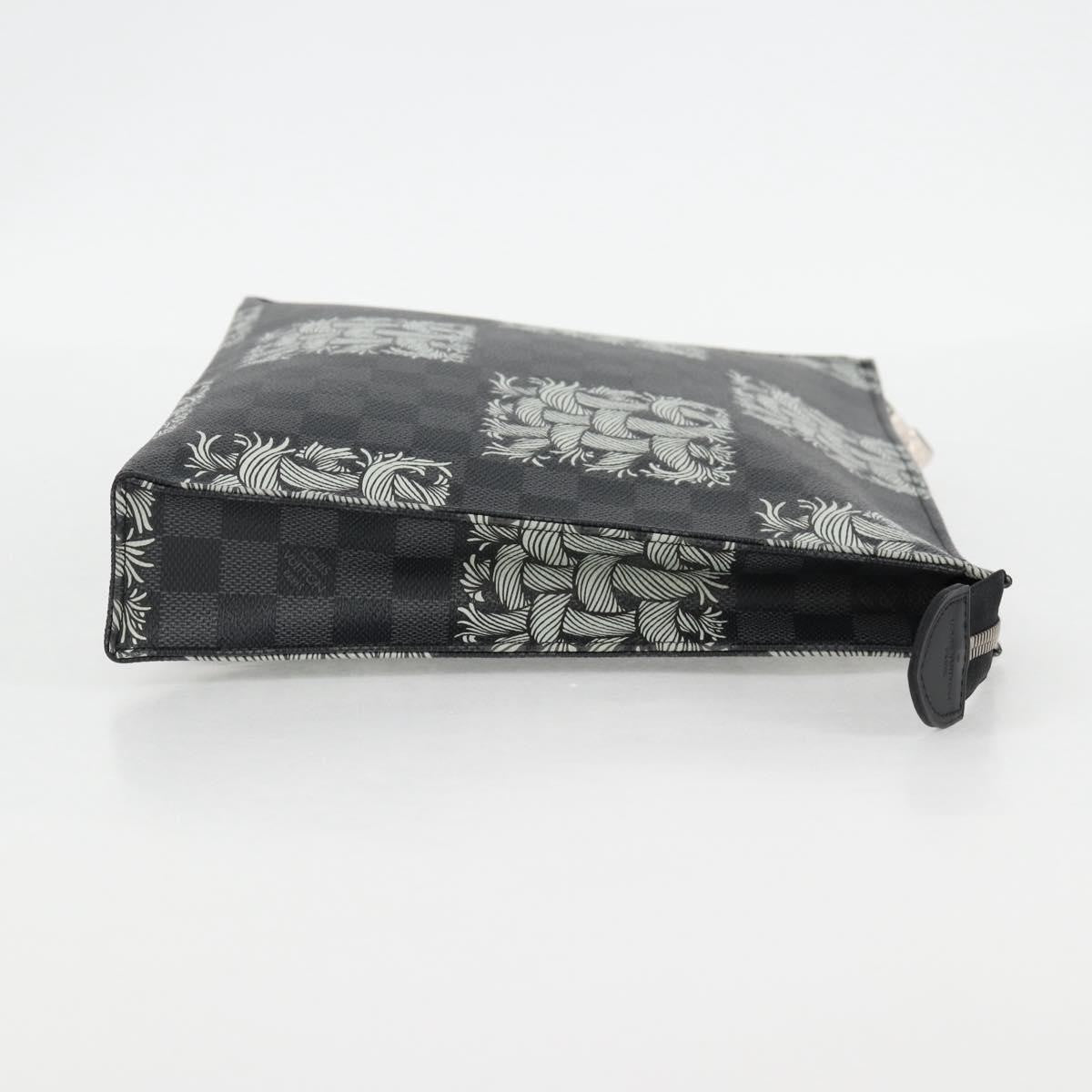 Louis Vuitton Pochette Voyage Limited Edition Nemeth Damier Graphite, Black, Canvas, Clutch
