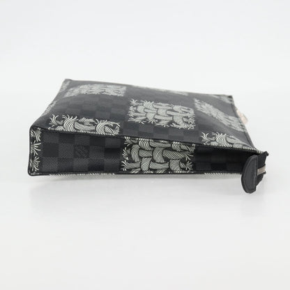 Louis Vuitton Pochette Voyage Limited Edition Nemeth Damier Graphite, Black, Canvas, Clutch