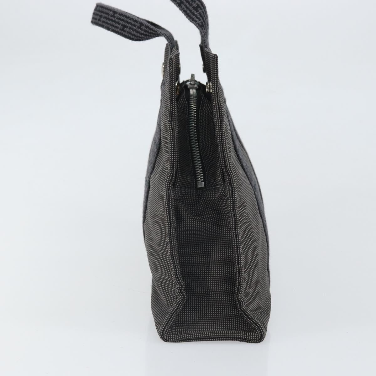 Hermes Fourre-tout Herline Canvas, GRAY, CANVAS, Tote bag