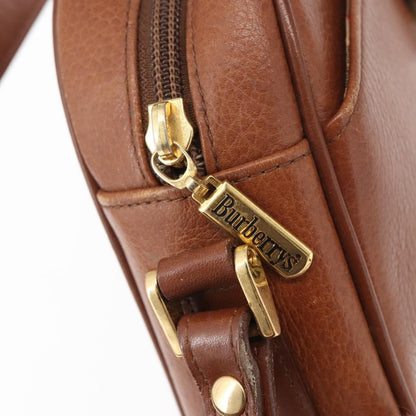 Burberry Vintage Shoulder Bag Leather, BROWN, LEATHER, Shoulder bag