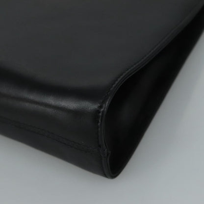 Salvatore Ferragamo Vintage Gancini Chain Shoulder Bag Leather, BLACK, LEATHER, Shoulder bag