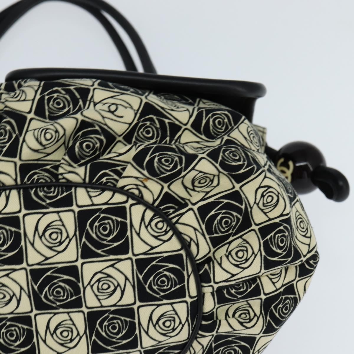 Chanel Camellia shoulderbag Canvas, BLACK, CANVAS, Shoulder bag