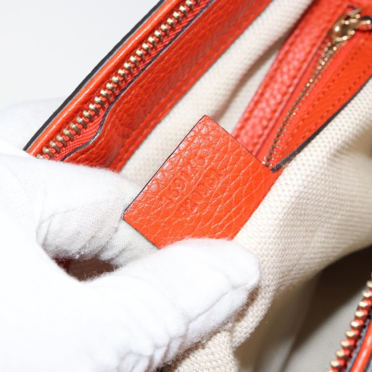 Gucci Soho Working Tote Leather, ORANGE, LEATHER, Handbag