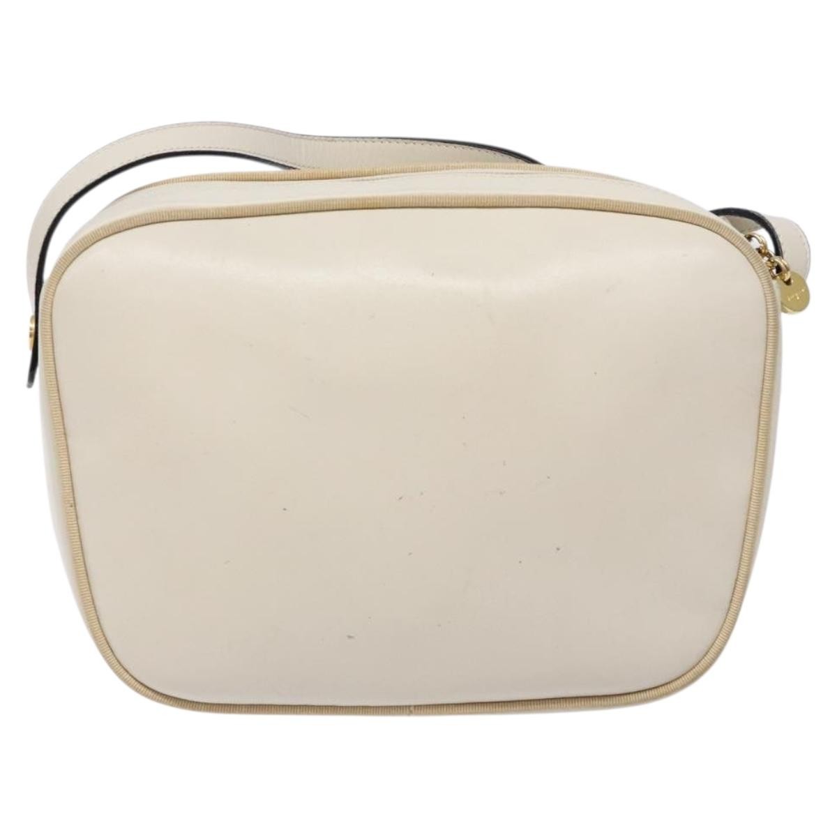 Salvatore Ferragamo Vala Shoulder Bag Leather, BEIGE, LEATHER, Shoulder bag