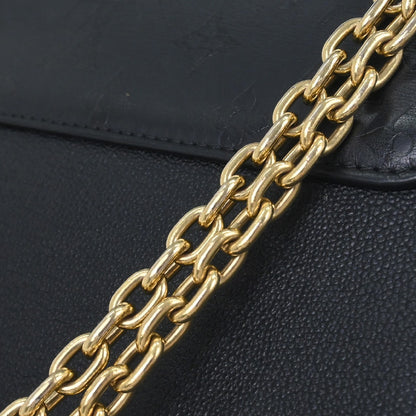 Louis Vuitton Very Chain Bag Monogram Leather, BLACK, LEATHER, Clutche & pouche