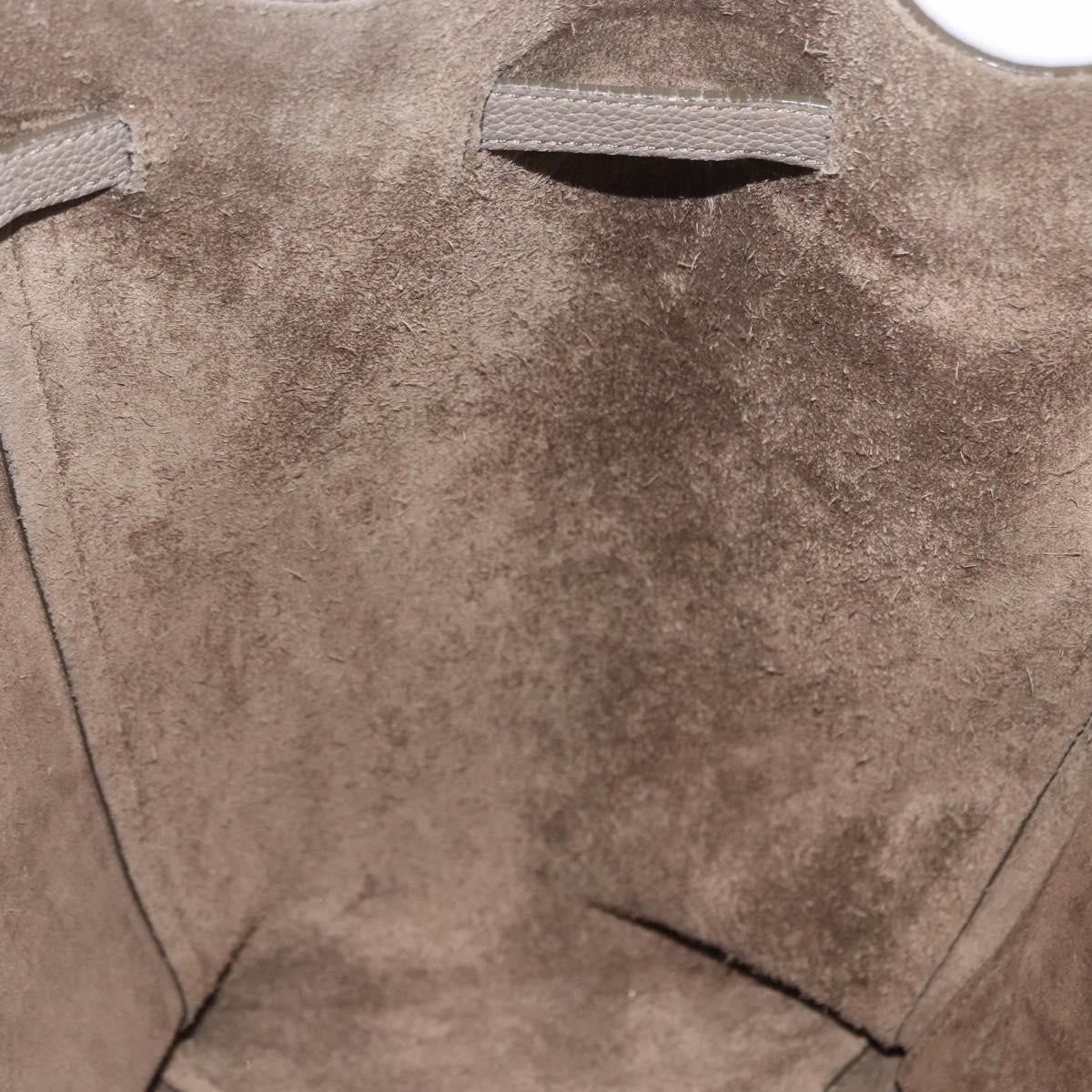 Celine Phantom Tie Cabas Tote Leather, GRAY, LEATHER, Tote bag