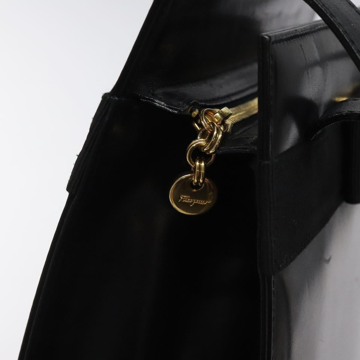 Salvatore Ferragamo Vala Shoulder Bag Leather, BLACK, LEATHER, Shoulder bag