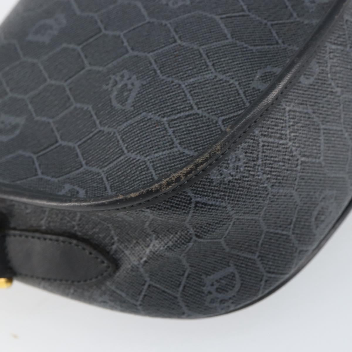 Christian Dior Vintage Honeycomb Shoulder Bag Canvas, BLACK, CANVAS, Shoulder bag