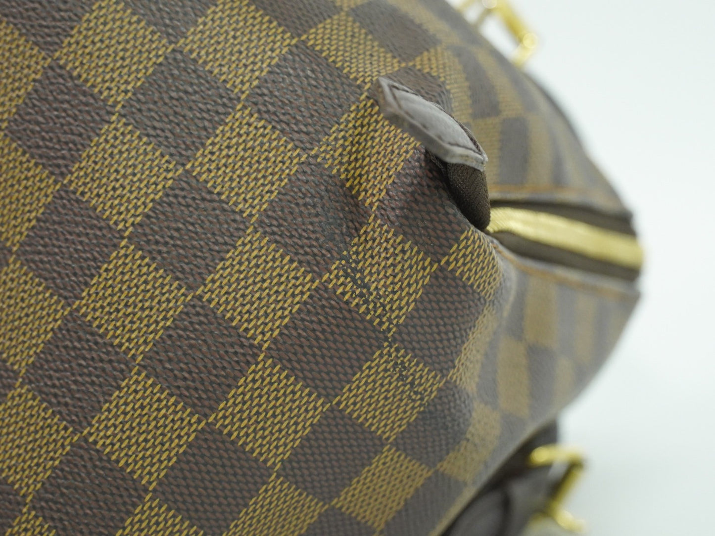 Louis Vuitton Belem Handbag Damier, BROWN, CANVAS, Shoulder bag