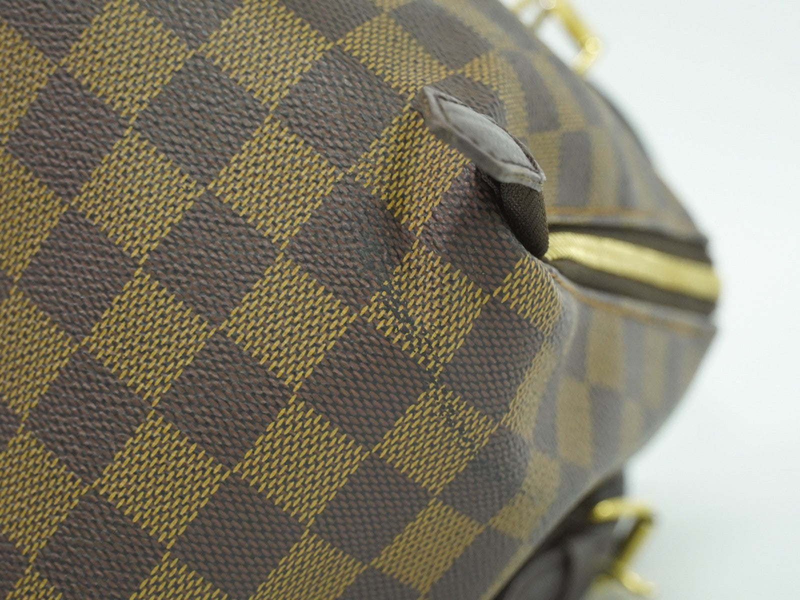 Louis Vuitton Belem Handbag Damier, BROWN, CANVAS, Shoulder bag