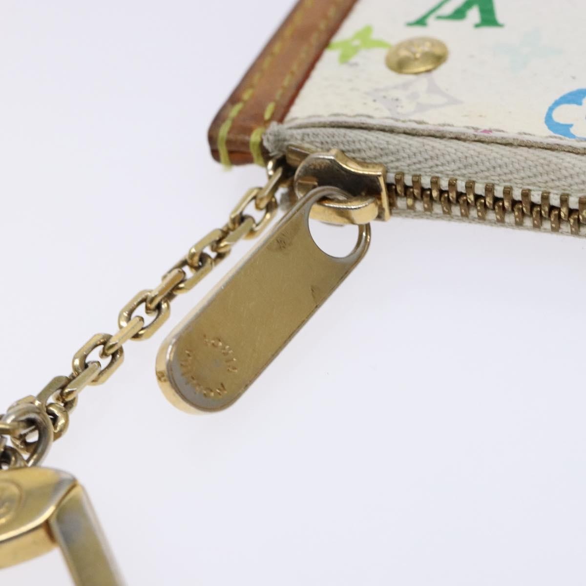Louis Vuitton Pochette Clés Monogram Canvas, WHITE, CANVAS, Wallets