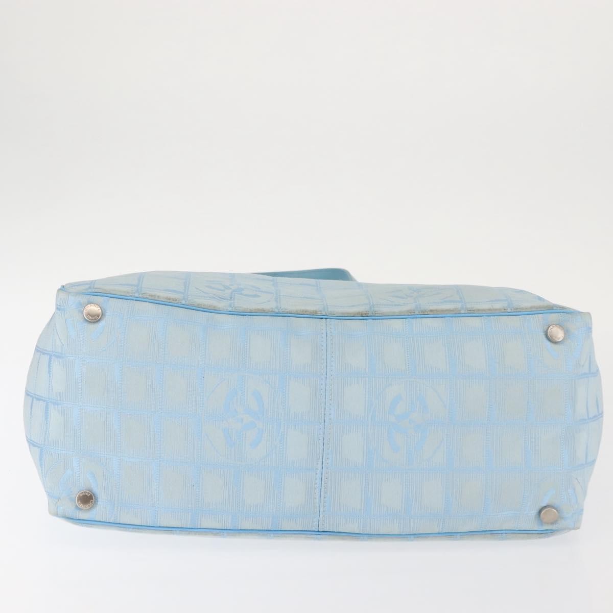 Chanel Front Zip Travel Line Tote Nylon, BLUE, NYLON, Tote bag