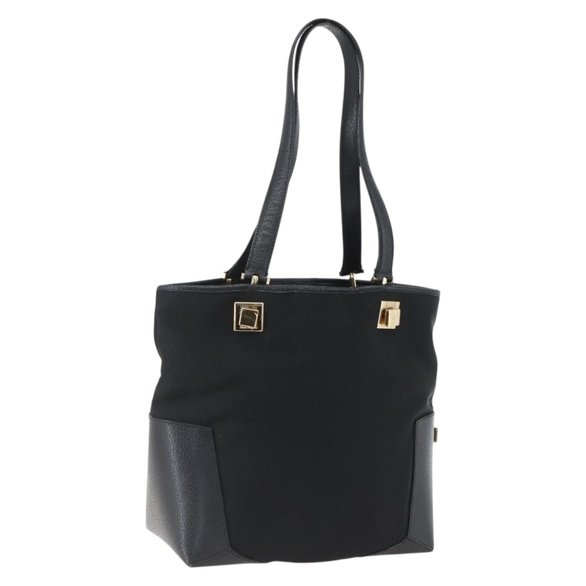 Salvatore Ferragamo Tote Bag Canvas, Black, Canvas, Tote Bag