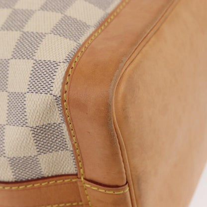 Louis Vuitton Noe Handbag Damier, White, Canvas, Handbag
