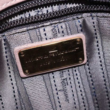 Salvatore Ferragamo Gancini Shoulder Bag Leather, BEIGE, LEATHER, Shoulder bag