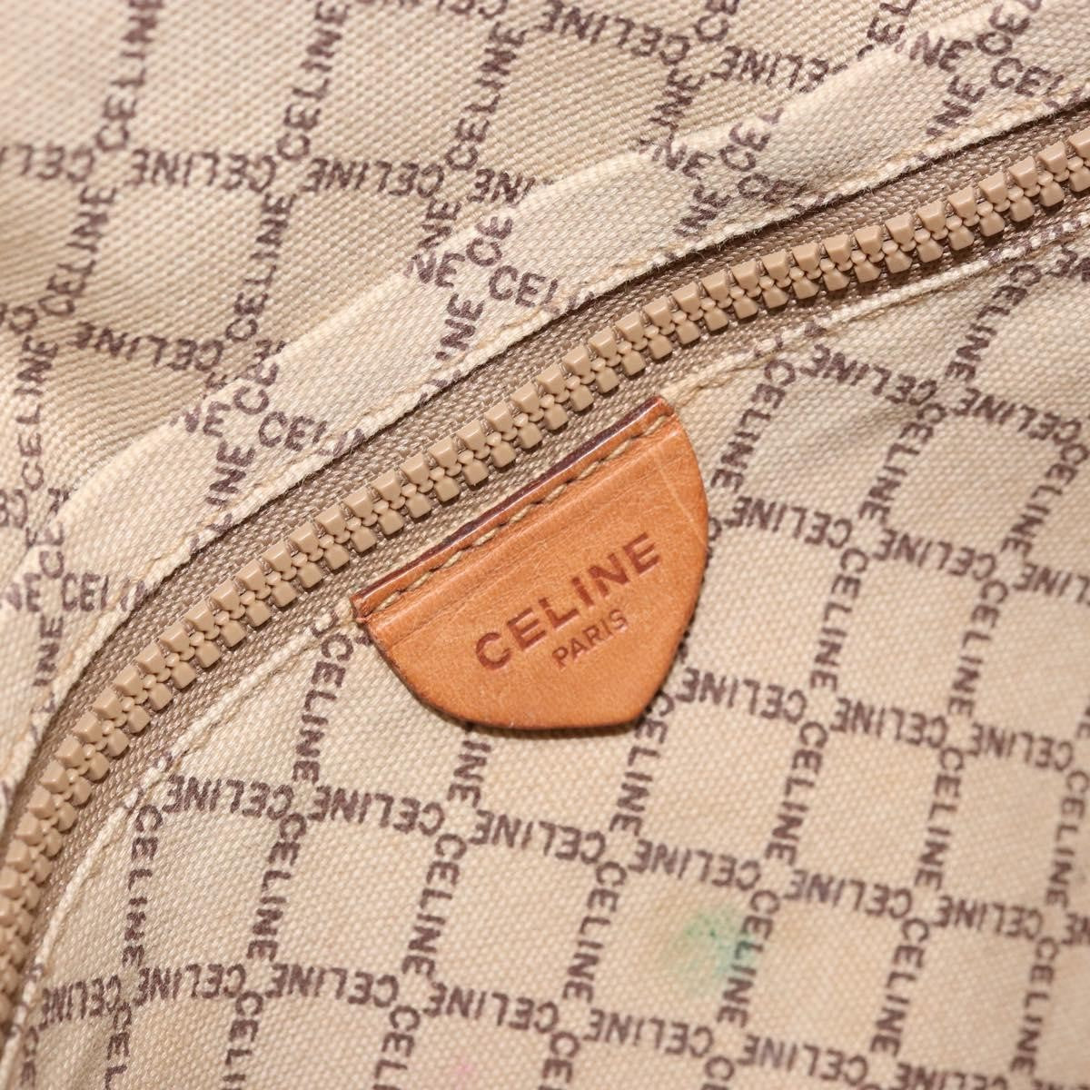 Celine Macadam Pochette Canvas and Leather, BEIGE, CANVAS, Clutche & pouche