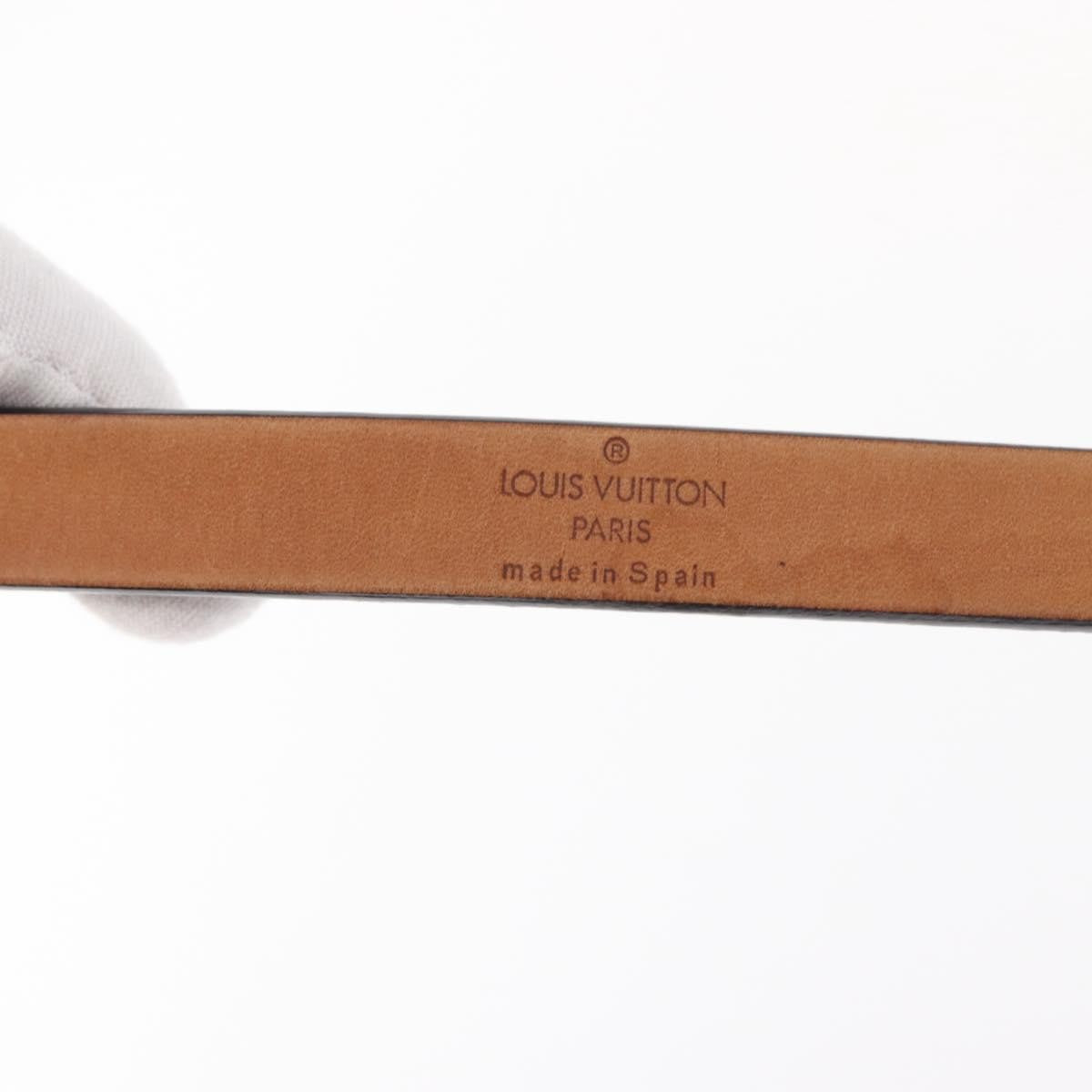 Louis Vuitton Carre Belt Leather, BLACK, LEATHER, Belts