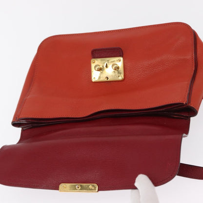 Miu Miu Madras Top Handle Bag Leather, RED, LEATHER, Handbag
